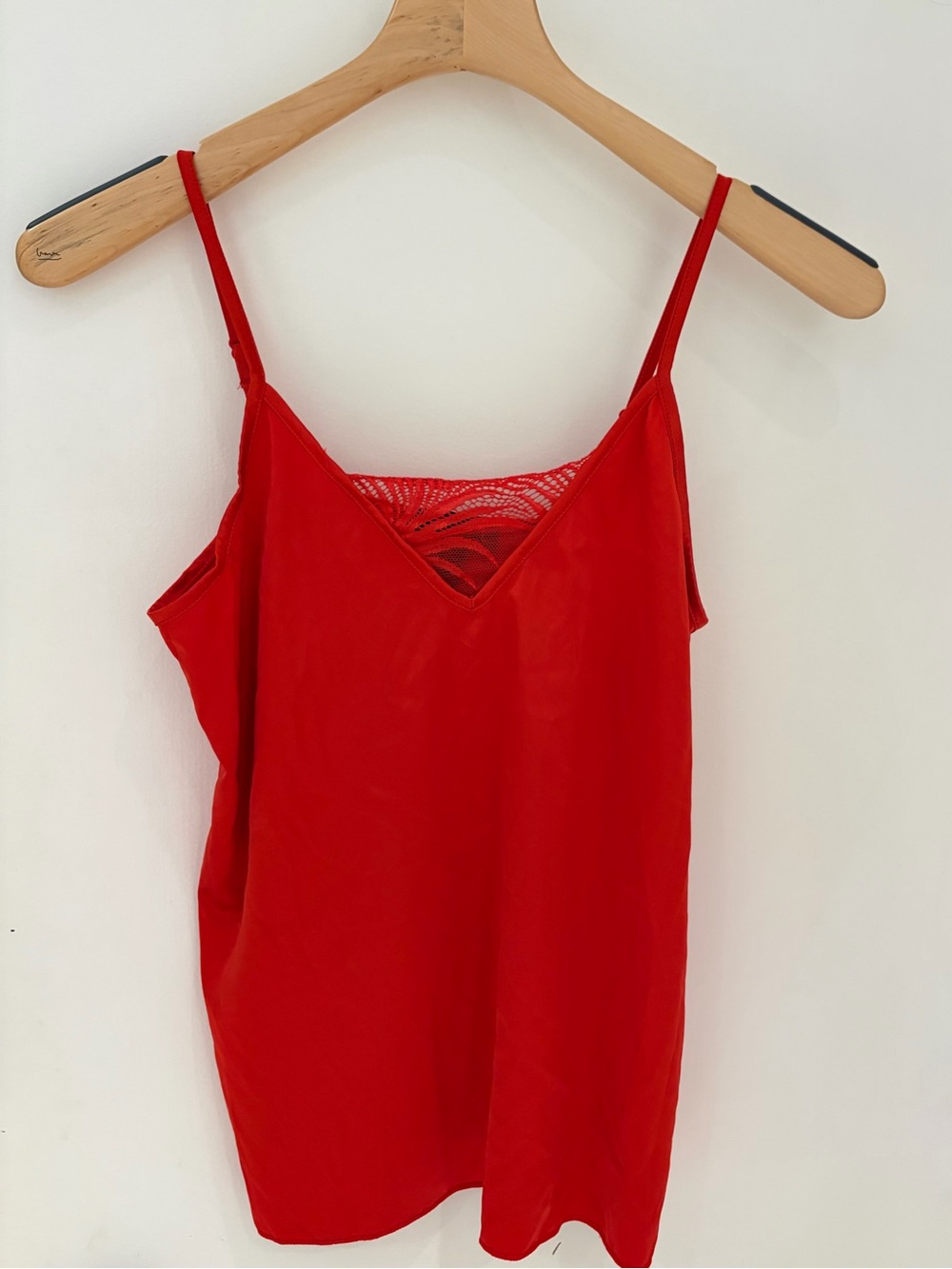 Red Lace-Trim Cami Top - Women